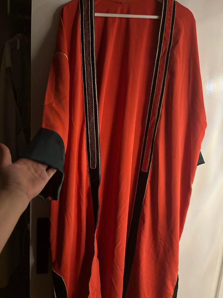 Kimono Oranje/Zwart/Groen - Maat M tot XL, Ophalen of Verzenden, Gedragen