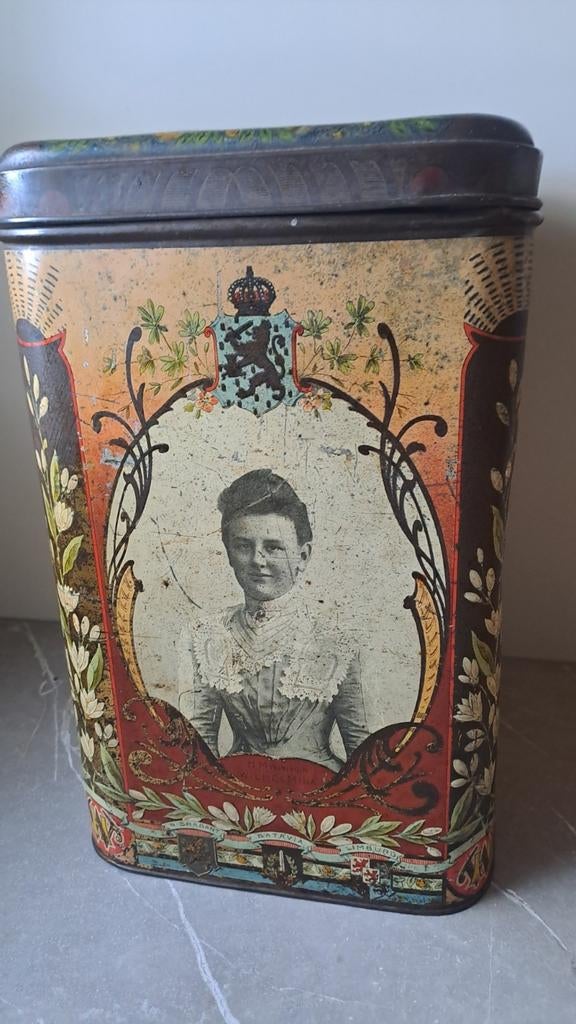 Blik kon.Wilhelmina en prins Hendrik 1901, Ophalen of Verzenden, Gebruikt, Overige