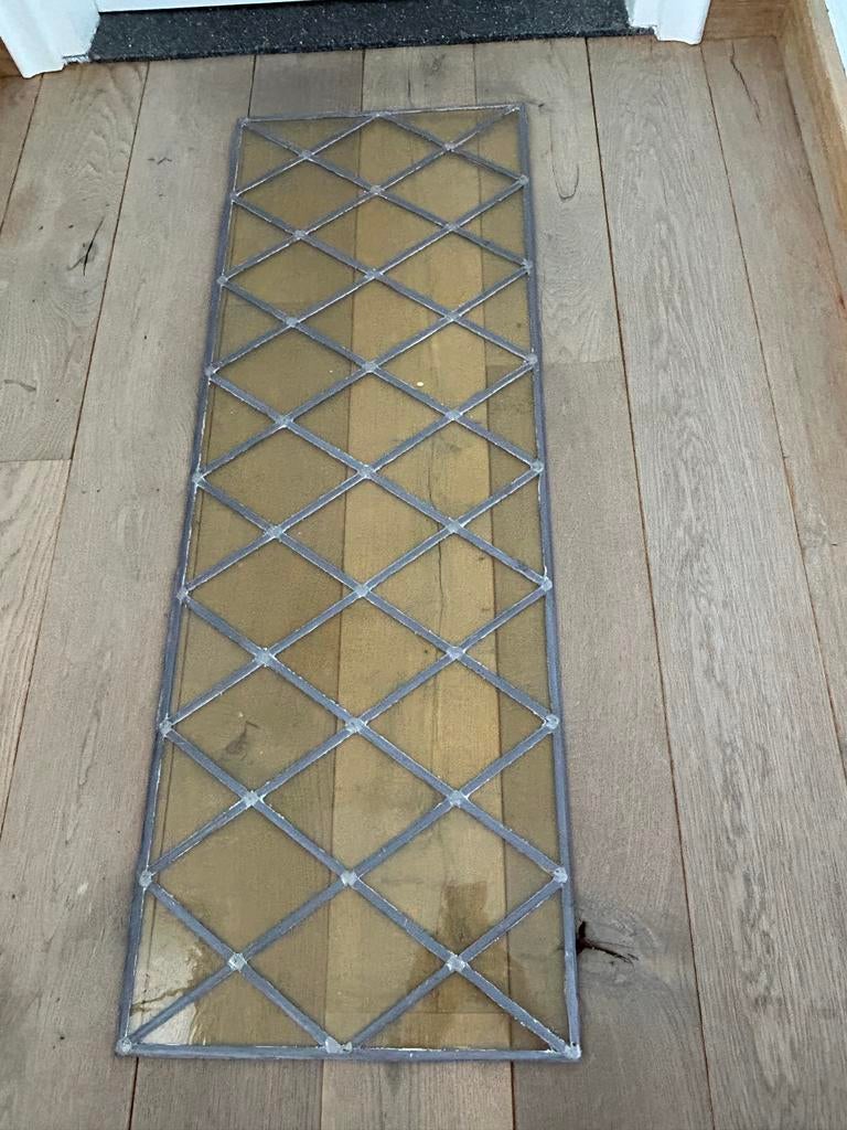 Glas in lood raam 112 x 40 cm, Ophalen, Gevelraam of Ruit, Gebruikt, Minder dan 80 cm