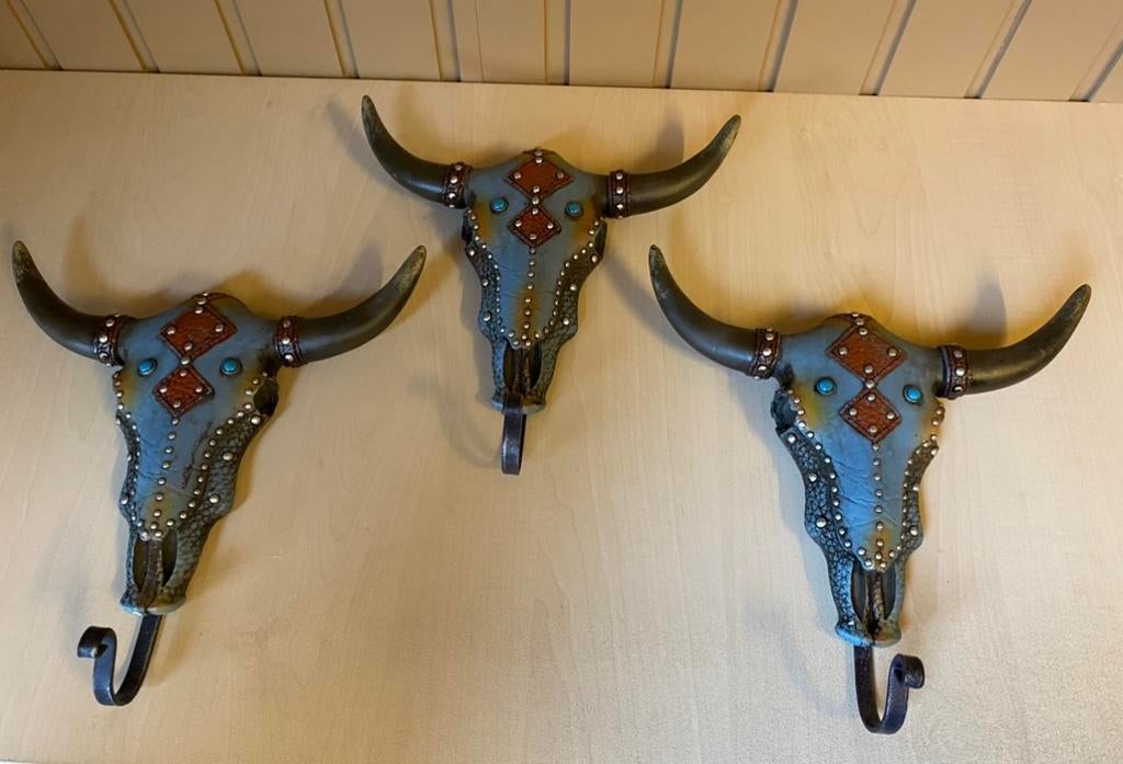 skull kapstok haak 20x20cm/Nieuw!, Ophalen of Verzenden, Nieuw, Dier