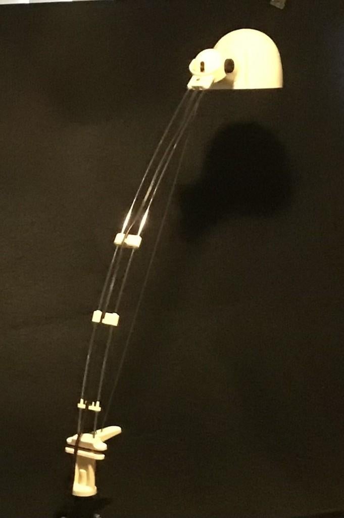 Zeldzame flexwire witte bureaulamp, Ophalen of Verzenden, Zo goed als nieuw, Metaal, Minder dan 50 cm