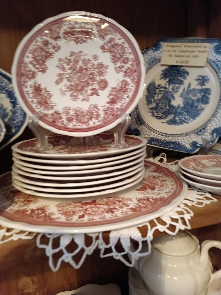 Villeroy en Boch  FASAN 9 ontbijt bordjes  taartschaal, Ophalen