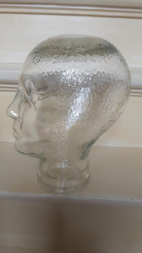 Vintage glazen hoofd, Ophalen of Verzenden, Huis en Inrichting