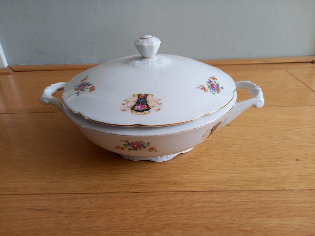 Vintage schaal met deksel, Antiek en Kunst, Ophalen of Verzenden