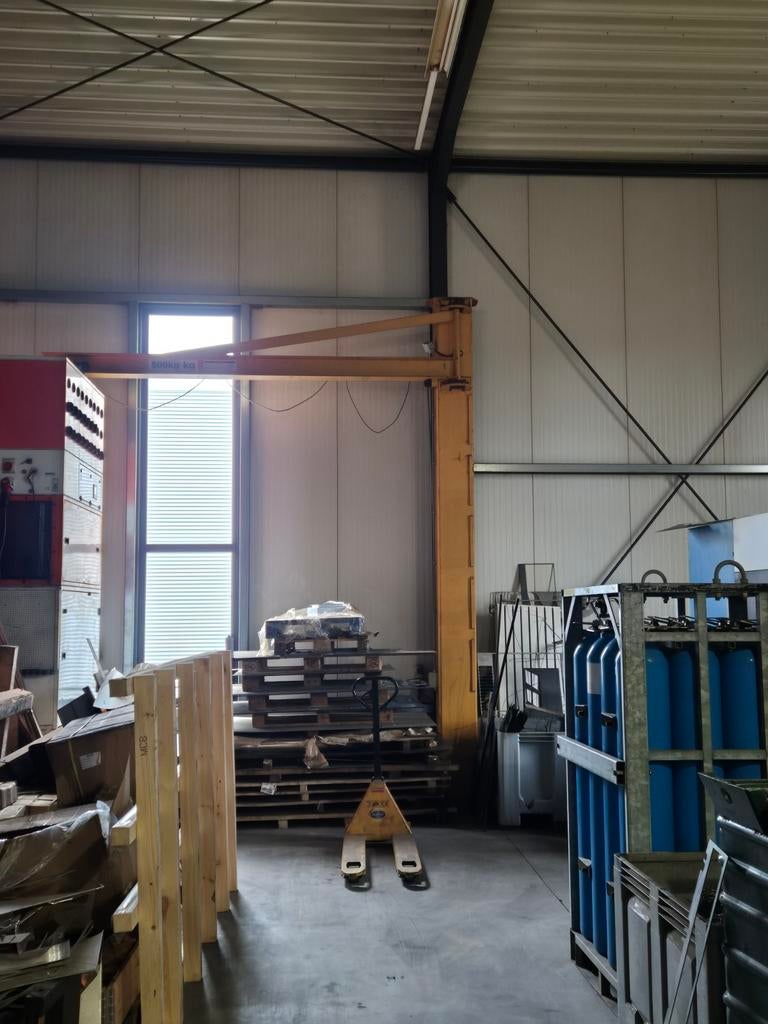 Kolomzwenkkraan 500kg met Demag elektrische takel, Zakelijke goederen, Machines en Bouw | Kranen en Graafmachines, Ophalen