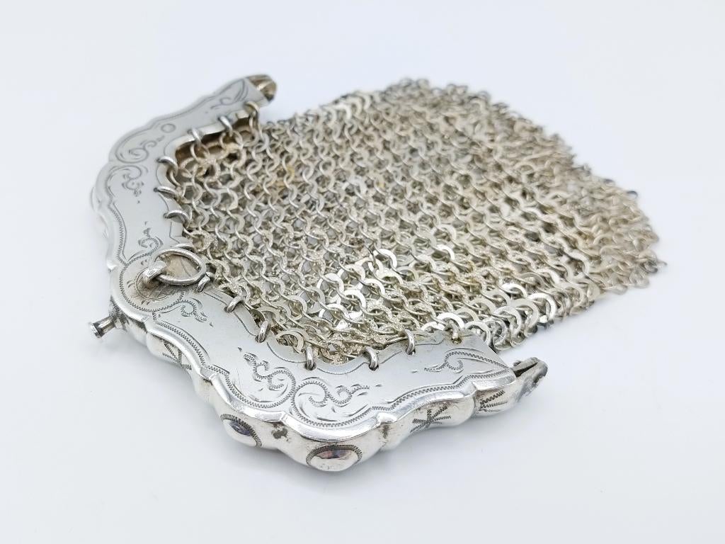 Zilveren beursbeugel met maliënkolder H. Copier, Schoonhoven, Antiek en Kunst, Verzenden, Zilver