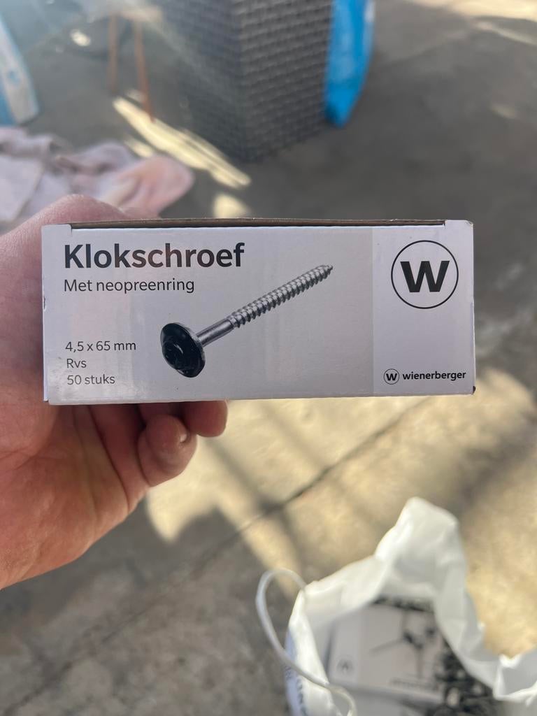 Klokschroef torx RVS 4,5x65mm met neopreenring, 50 tot 100 mm, Schroeven, Nieuw, Ophalen of Verzenden