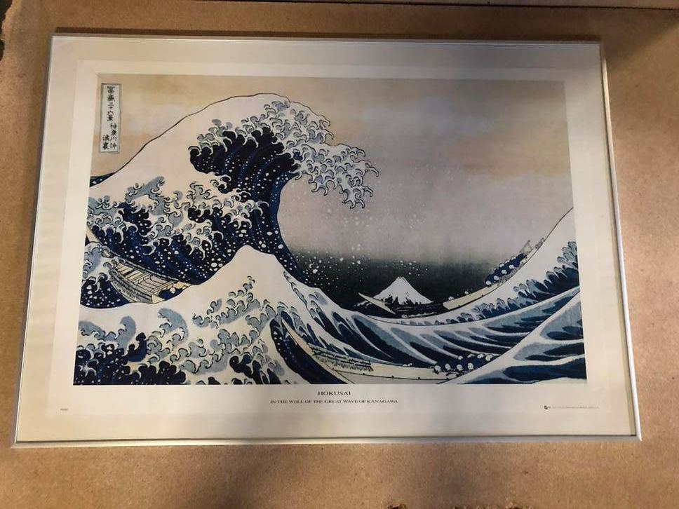 Mooi schilderij hokusai, Ophalen