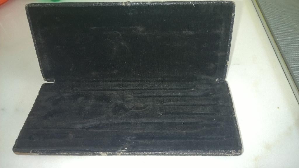 Oude houten lege passerdoos, Ophalen of Verzenden