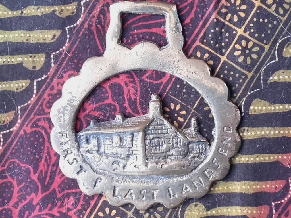 Lands End antiek koper kleppermannetje uit Engeland 9,6 cm., Ophalen of Verzenden, Koper