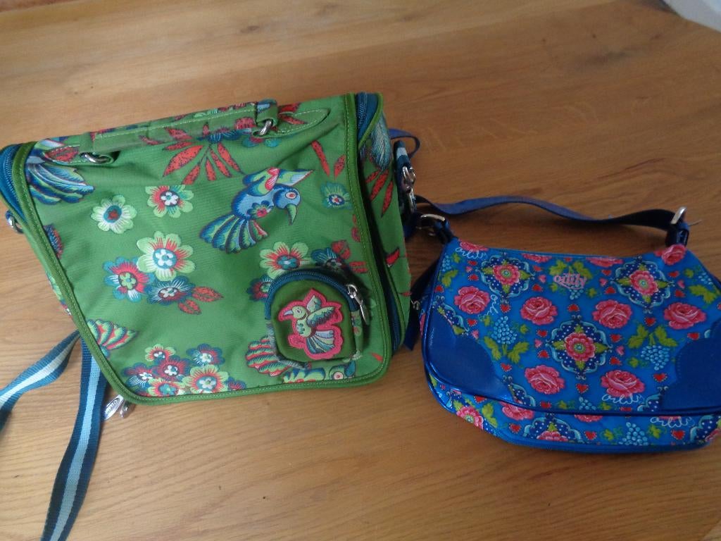 Oilily schoudertas,toilettas,portemonnee, Ophalen of Verzenden, Zo goed als nieuw, Blauw, Oilily