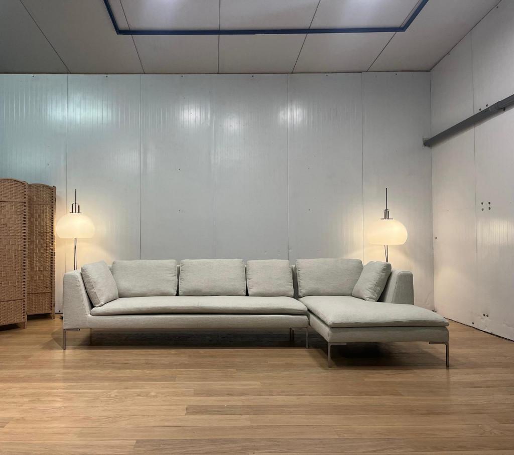 B&B Italia Charles Hoekbank – Nieuw Gestoffeerd (Ecru), https://www.bebitalia.com/en-us/, Hoekbank, Ophalen of Verzenden, B&B Italia