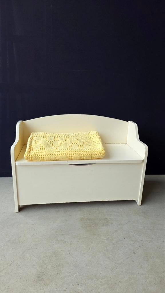 Gehaakte sprei 225x200 geel katoen, Vintage, Geel, Tweepersoons, Ophalen of Verzenden