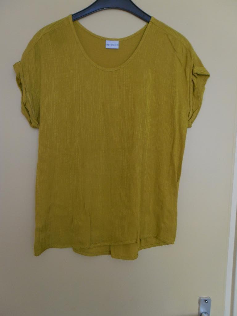 z.g.a.n. dames blouse. Maat S, Geel, Ophalen of Verzenden, Zo goed als nieuw, In front