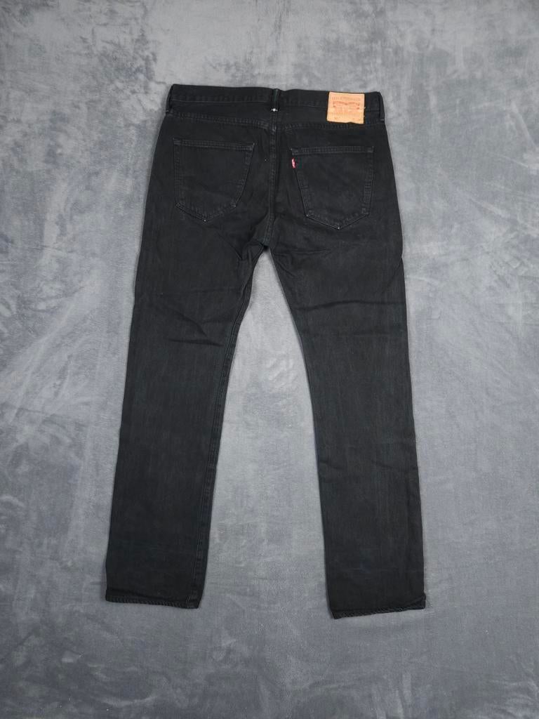 Levis 501 Broek W36 L34 Straight Fit Zwart Denim Jeans, W36 - W38 (confectie 52/54), ., Zwart, Ophalen of Verzenden