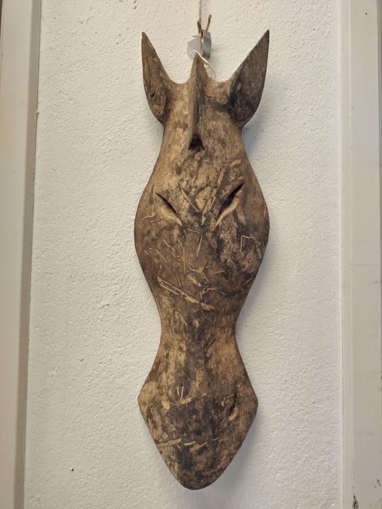 Houten zebra masker verouderd hout, Kwastje-over-Kastje, Nieuw, Ophalen of Verzenden, Kwastjeoverkastje@gmail.com