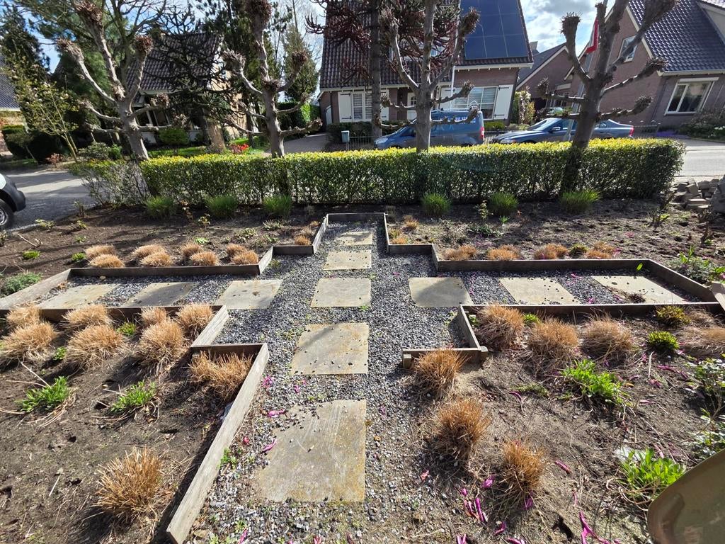 Grind en tegels, inclusief borderrand, Ophalen