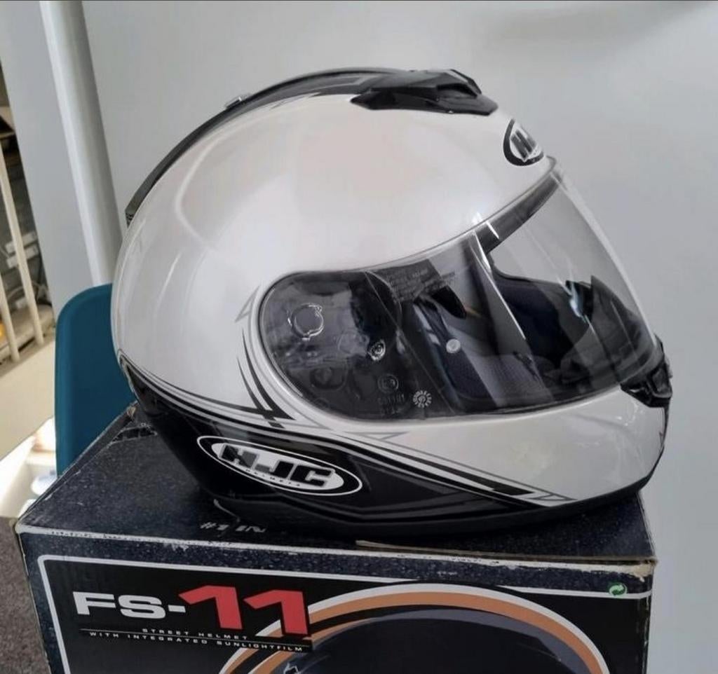 Te koop: mooie HJC helm met extra's ,XL 62 FS 11 Crownhunter, Motoren, Ophalen of Verzenden, Integraalhelm, Tweedehands, XL