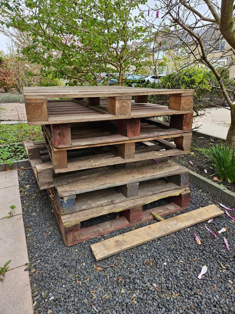 GRATIS- 6 houten pallets, Ophalen, Overige houtsoorten, Minder dan 200 cm, Pallet