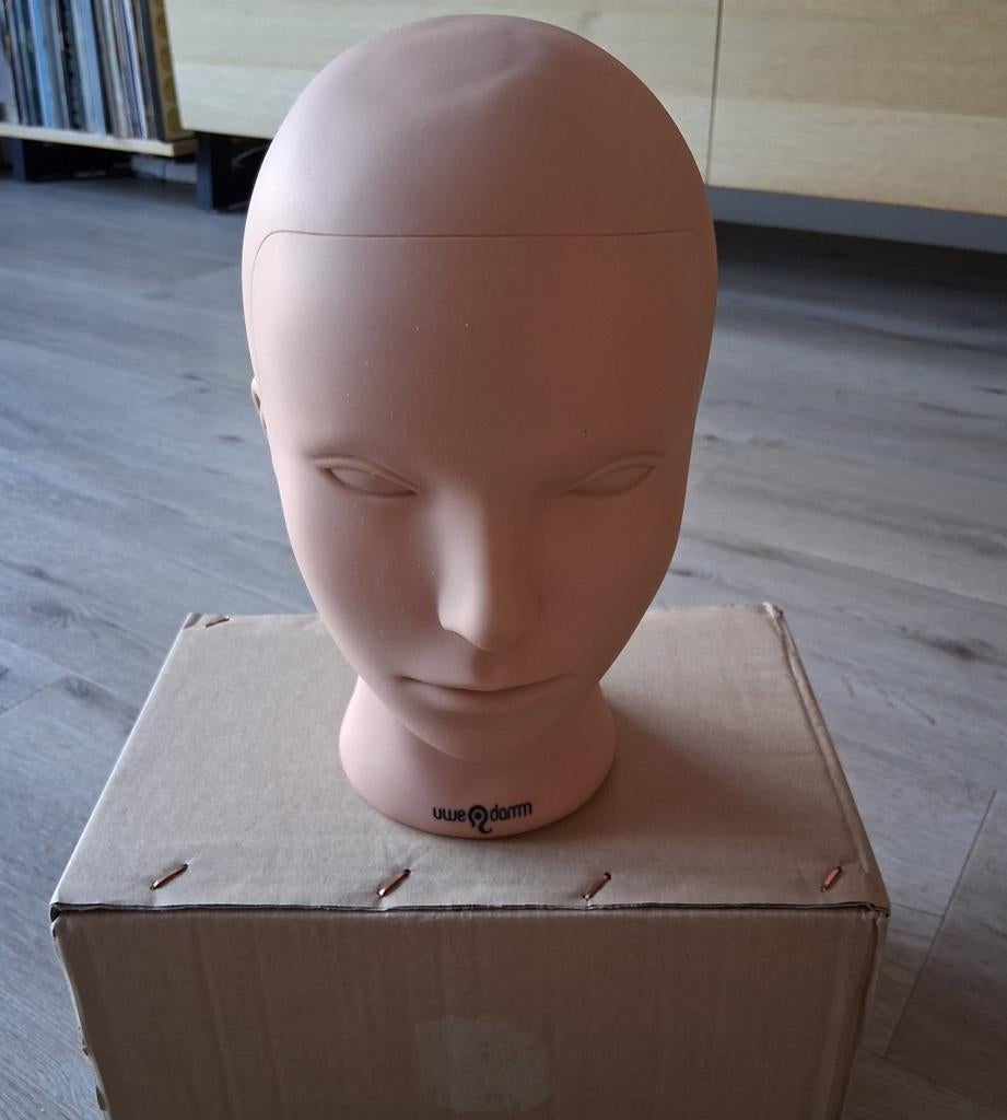 Oefenhoofd met 2 opzethoofden met echt haar., Ophalen of Verzenden, Zo goed als nieuw, Meerdere media