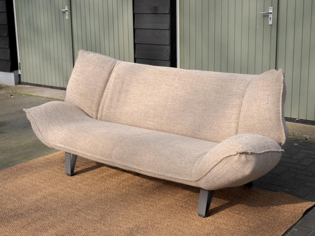 Leolux Tango | 3-zits design bank | Jute Beige Bruin ZGAN, Design, Modern, Vintage, Driepersoons, 75 tot 100 cm, Ophalen of Verzenden