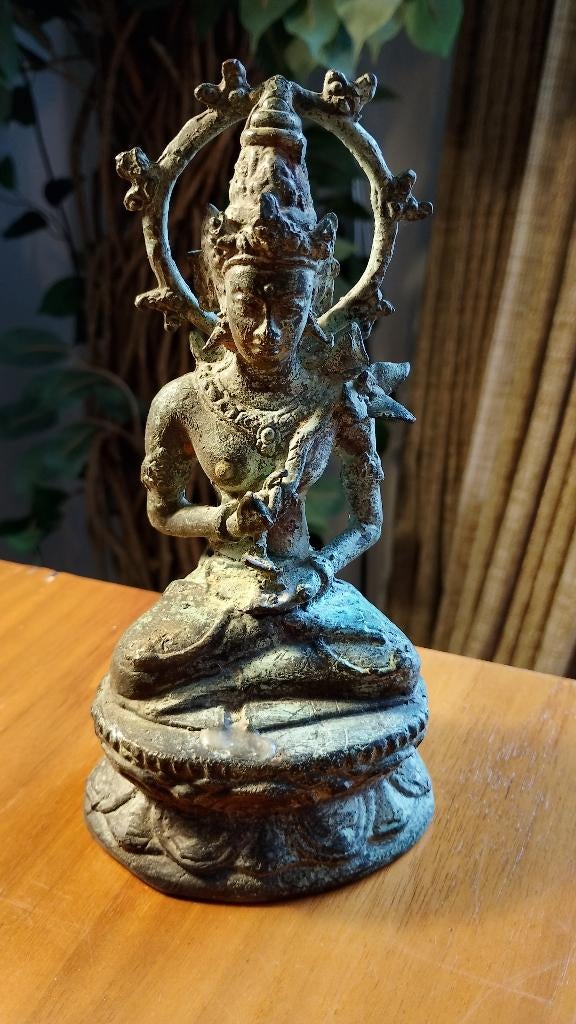 Bronzen Shiva boeddha Aureool 19e eeuws, Ophalen of Verzenden