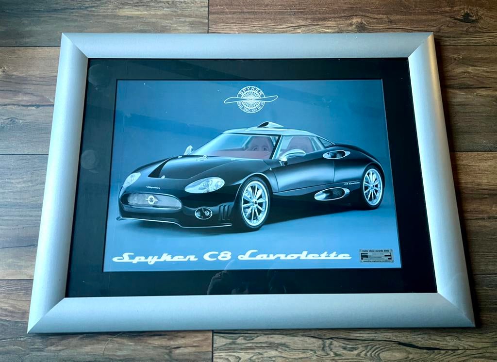 Spyker c8 poster motor show award gelimiteerde oplage, Ophalen of Verzenden, Zo goed als nieuw, A1 t/m A3