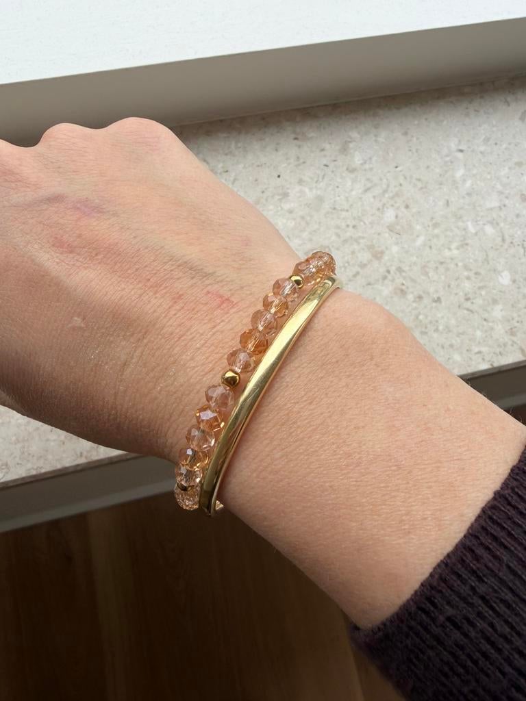 Facet geslepen kralen armband warme kleur, Ophalen of Verzenden, Nieuw