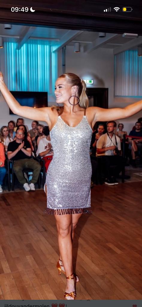 latin dress, Kleding | Dames, Jurken, Verzenden, Zo goed als nieuw, Roze, Maat 36 (S)