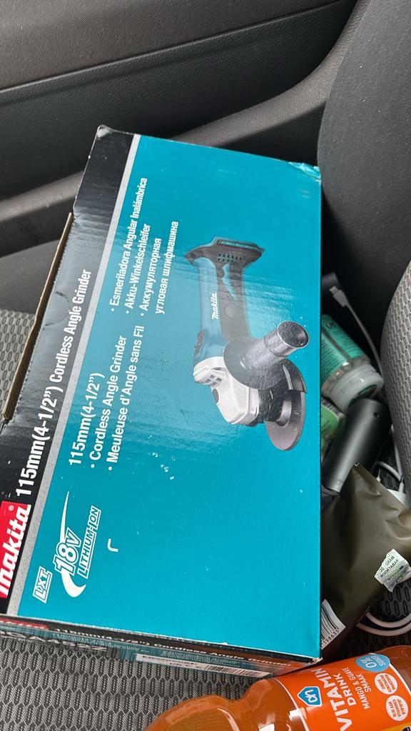 Makita DGA458Z Accu Haakse Slijper 18V (Body), Doe-het-zelf en Verbouw, Gereedschap | Slijpmachines, Ophalen of Verzenden, Nieuw