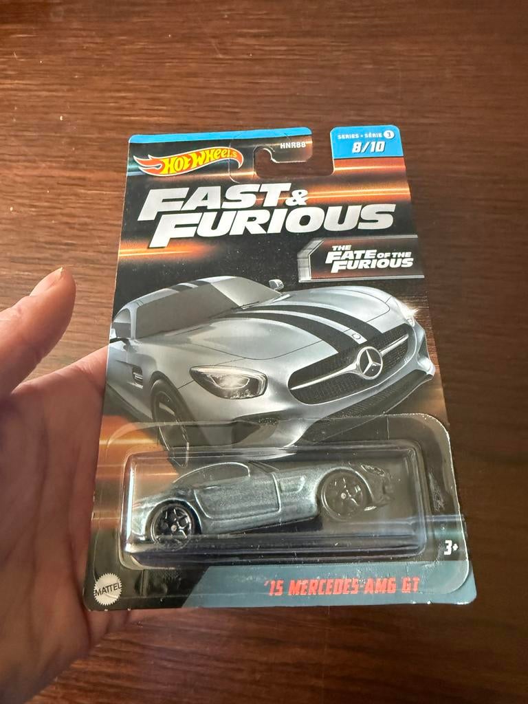 Hot Wheels '15 Mercedes-AMG GT Fast & Furious, 1:50 of kleiner, Auto, Nieuw, Ophalen