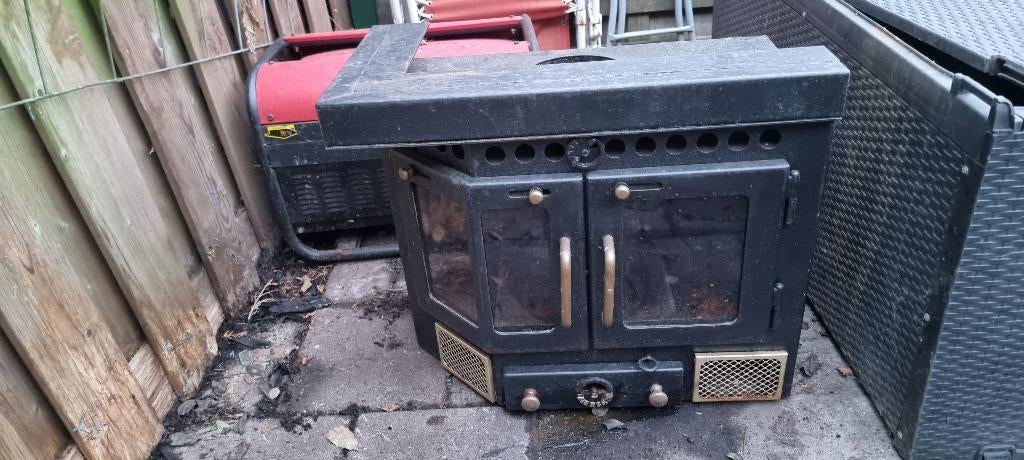 Barbas houtkachel, Ophalen of Verzenden, Gebruikt, Inbouwhaard, Houthaard
