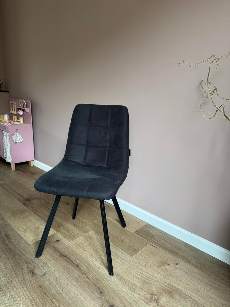 5 eetkamer stoelen Form (Loods 5), Ophalen, Gebruikt, Zwart, Stof