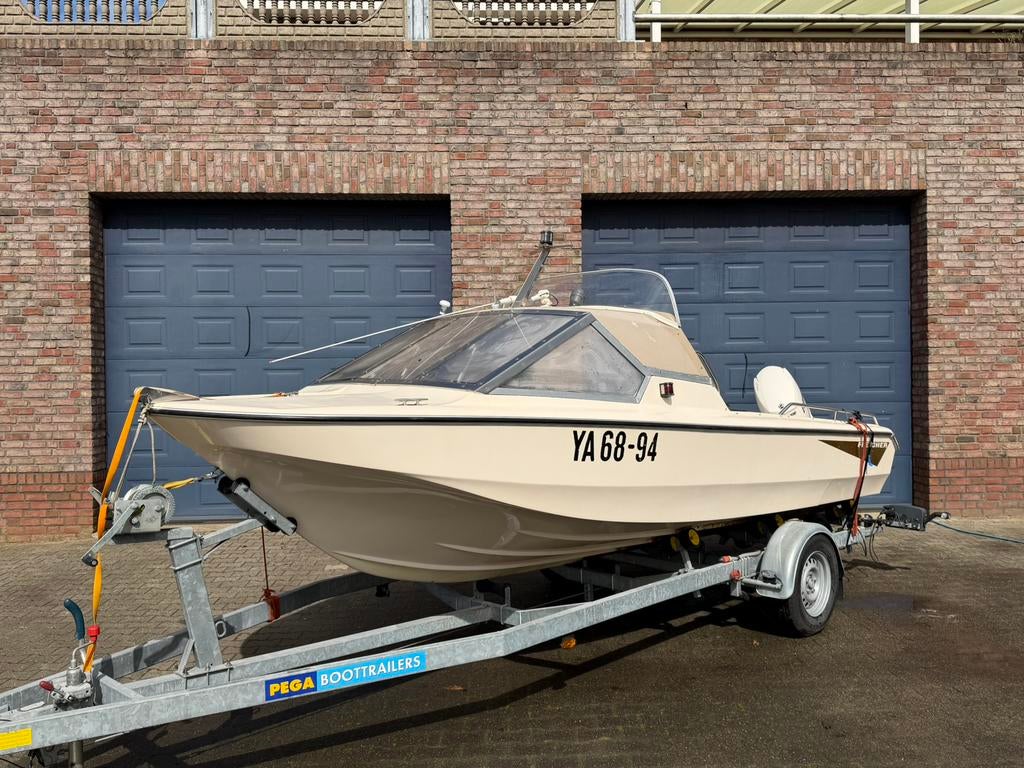 Fletcher 178 incl 75pk Evinrude E-TEC incl trailer, Watersport en Boten, Speedboten, Gebruikt, 70 tot 120 pk, Ophalen of Verzenden