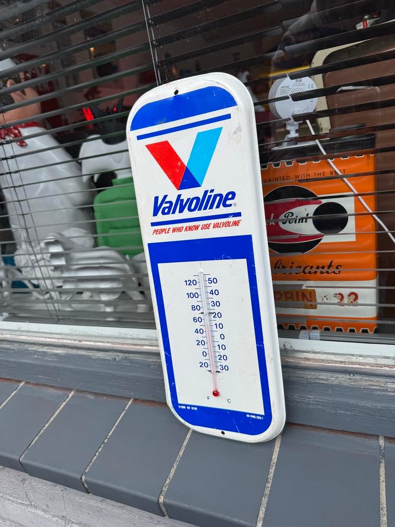 Vintage Valvoline Buitenthermometer - Klassiek Design, Verzamelen, Ophalen, Reclamebord, Gebruikt, .