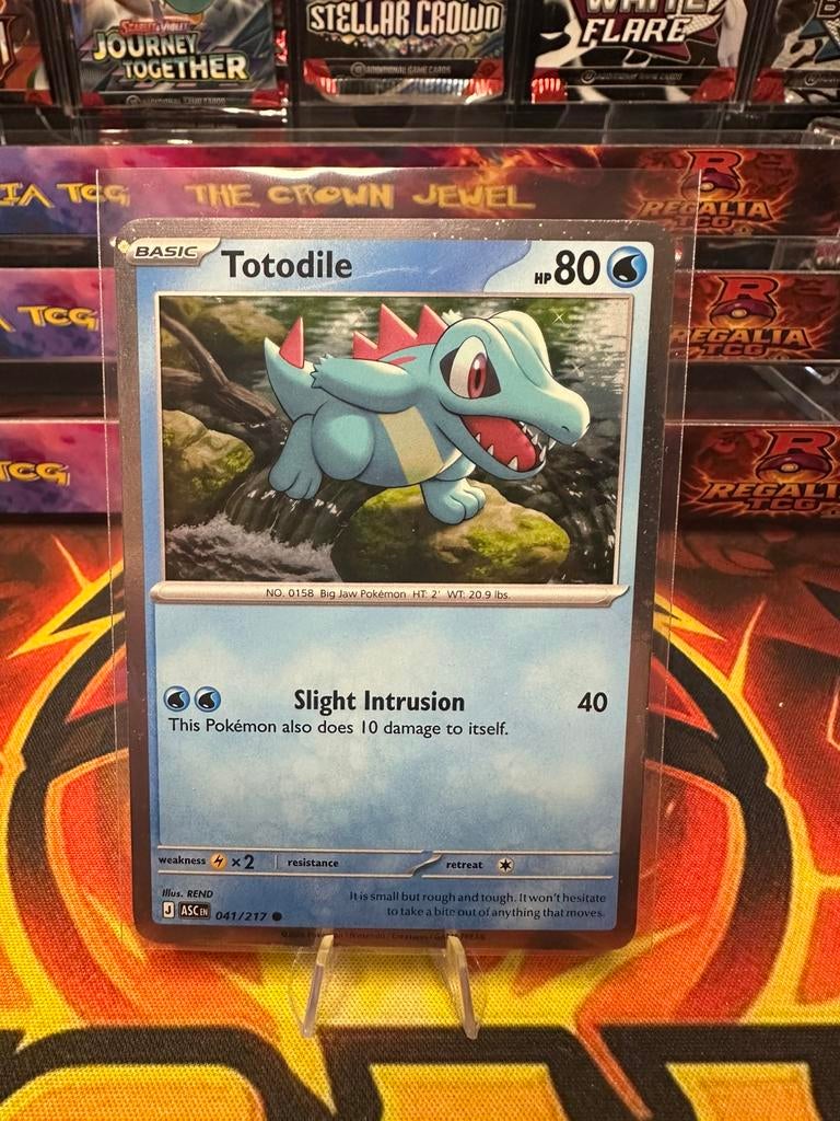 Totodile (xASC 041) Ascended Heroes, Ophalen of Verzenden, Zo goed als nieuw, Losse kaart, Foil