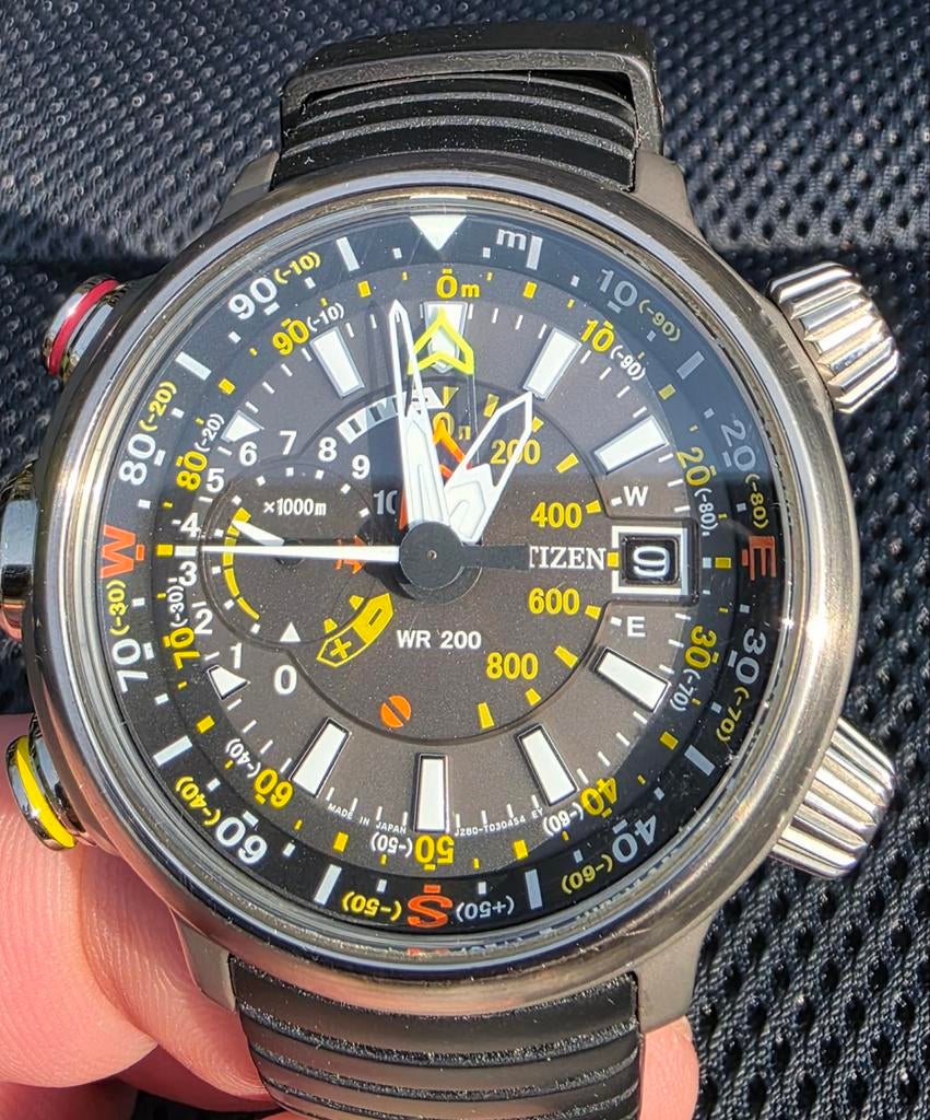 Citizen Altichron Eco-Drive Titanium Herenhorloge, Ophalen, Overige materialen, Kunststof, Zo goed als nieuw