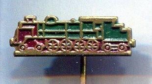 Stoom locomotief koper trein speldje ( J_042 ), Verzenden, Zo goed als nieuw, Transport, Speldje of Pin