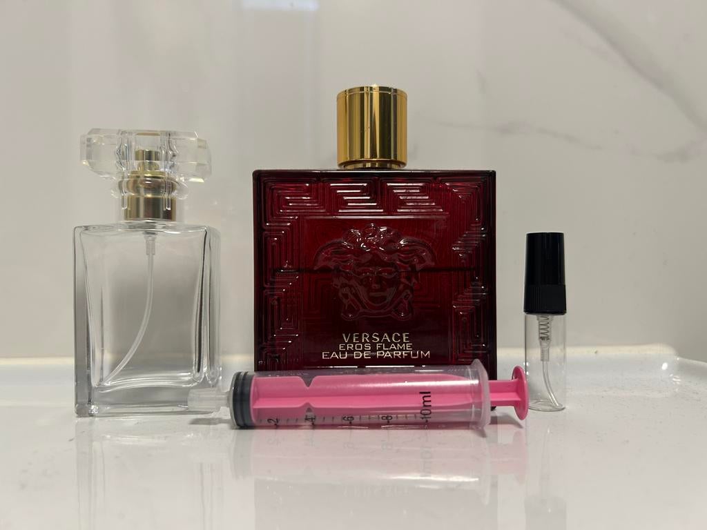 Versace eros flame samplers service, Ophalen of Verzenden, Zo goed als nieuw