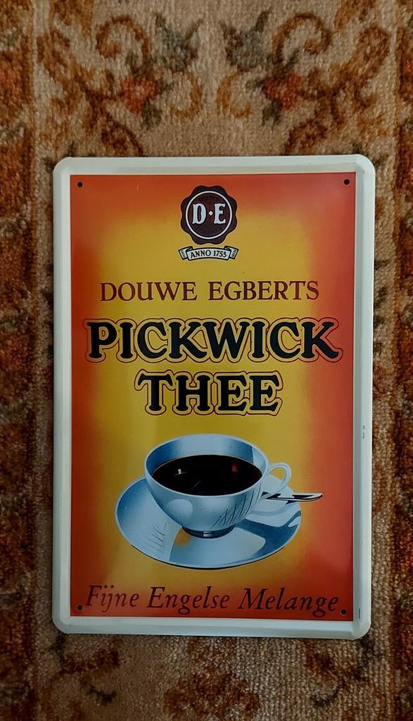 Vintage Pickwick Thee reclamebord, Ophalen of Verzenden, Zo goed als nieuw