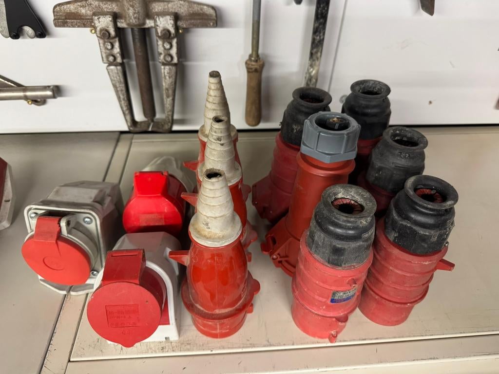 Partij Krachtstroom stekkers en stopcontact 32A 16A, Ophalen of Verzenden, Zo goed als nieuw, Stekker