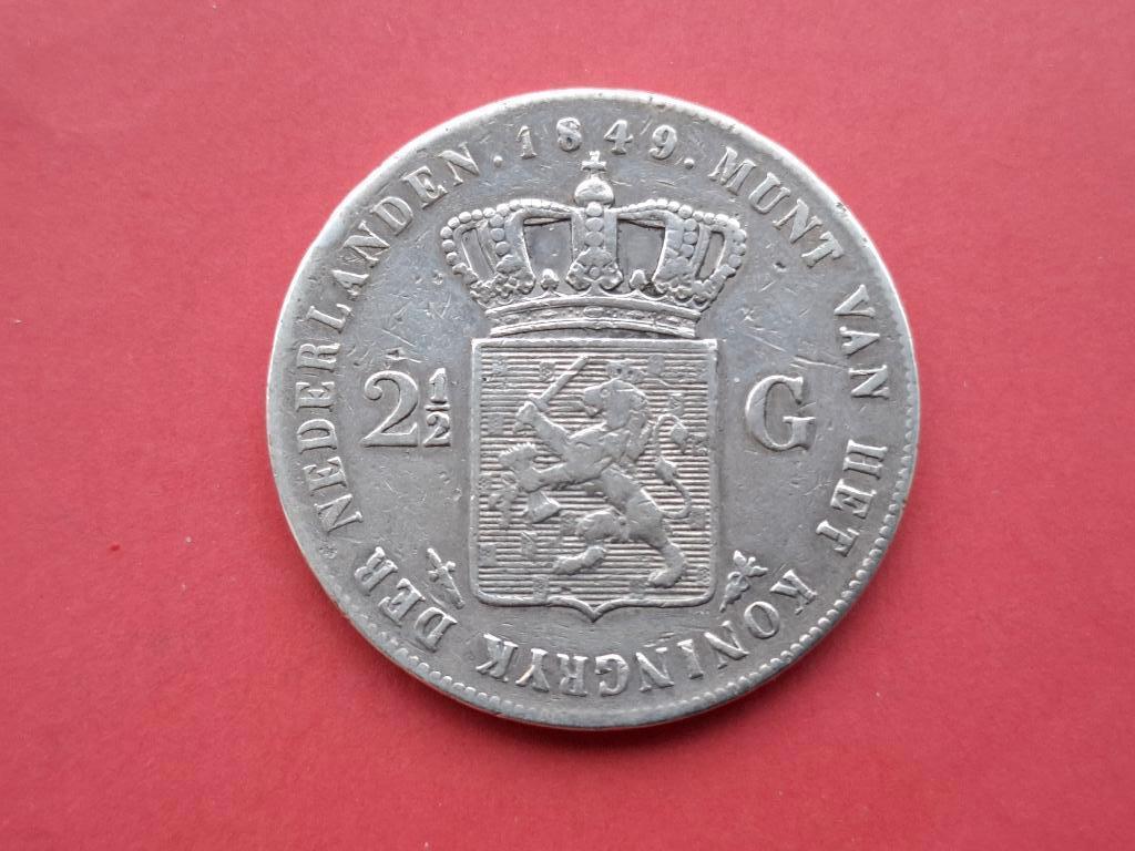 Rijksdaalder 1849, Postzegels en Munten, Munten | Nederland, Zilver, Ophalen of Verzenden, Losse munt, 2½ gulden