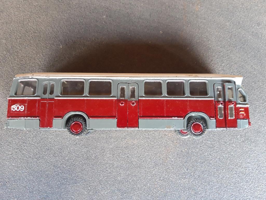 DAF Standaard stadsbus - donkerrood - Lion Car 38 WHL, Ophalen of Verzenden, Gebruikt, Bus of Vrachtwagen, Lion Toys