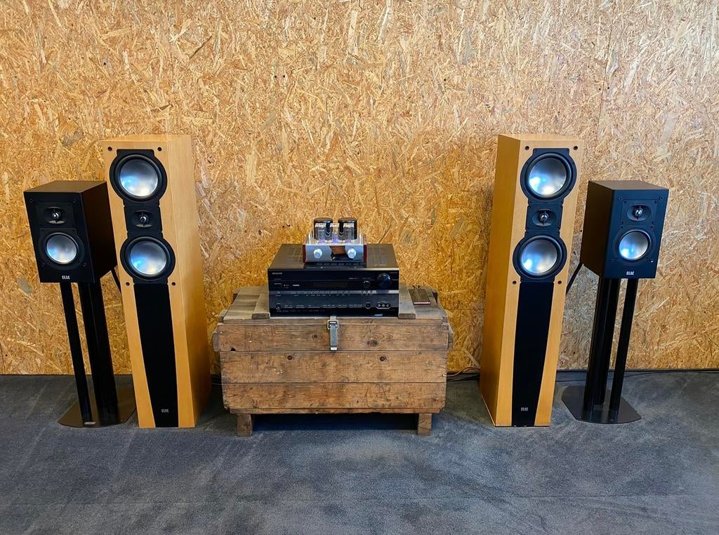 Elac geluidssets (zie omschrijving), Audio, Tv en Foto, Luidsprekers, Gebruikt, Front, Rear of Stereo speakers, 120 watt of meer