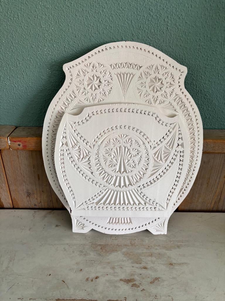 Handgesneden Balinees wandpaneel – wit geschilderd, Ophalen of Verzenden