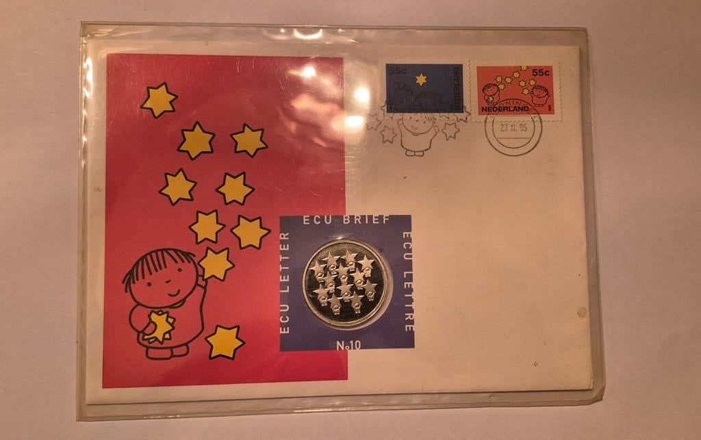 Kinder postzegels en munt - ECU Letter Dick Bruna, Postzegels en Munten, Postzegels | Nederland, Ophalen of Verzenden, Na 1940