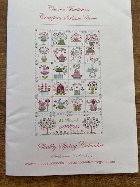 Borduurpatroon - Shabby Spring - Calender, Ophalen of Verzenden, Nieuw, Handborduren, Patroon