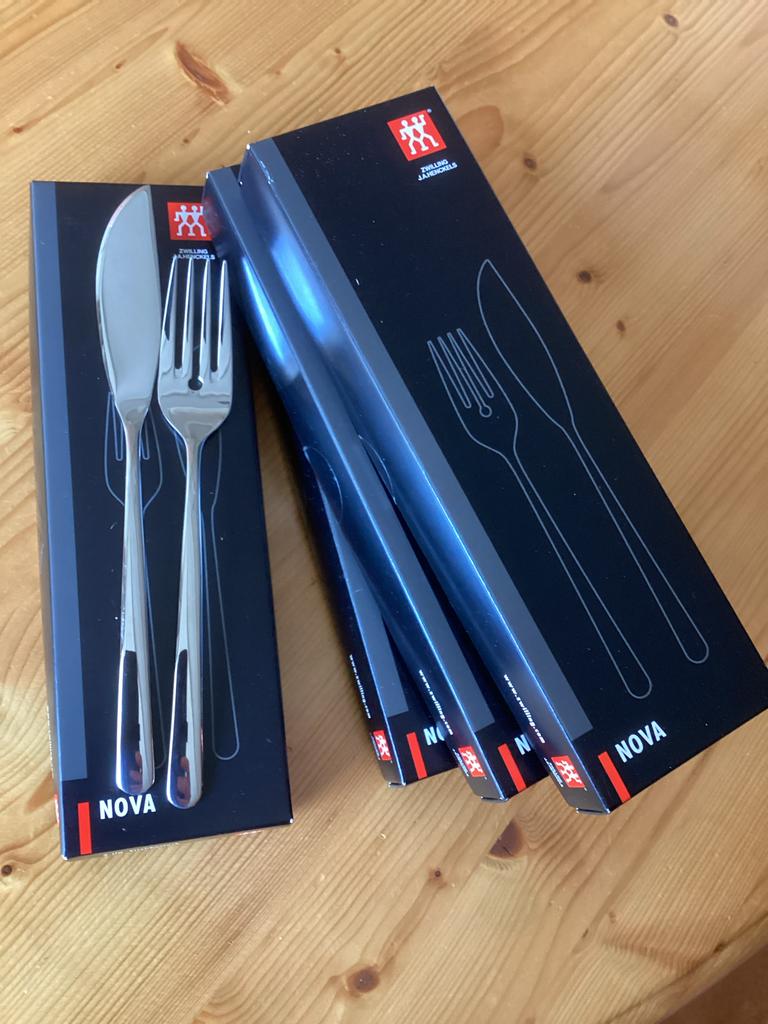 Zwilling Nova Visbestek - Nieuw in verpakking, Nieuw, Ophalen of Verzenden, Rvs of Chroom, Vaatwasserbestendig