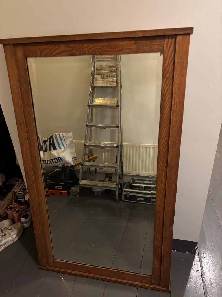 Facet geslepen spiegel, Ophalen, Gebruikt, 100 tot 150 cm, 75 tot 100 cm