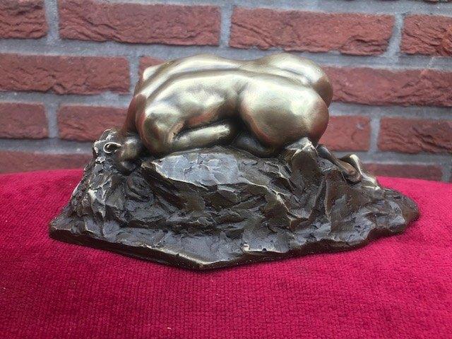 bronzen topbeeld, liggend naakt, DANAÏD, Antiek en Kunst, Ophalen of Verzenden